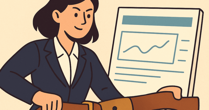 Cartoon-style illustration showing business professionals in a modern office analyzing financial data to improve credit policies and reduce delinquencies.